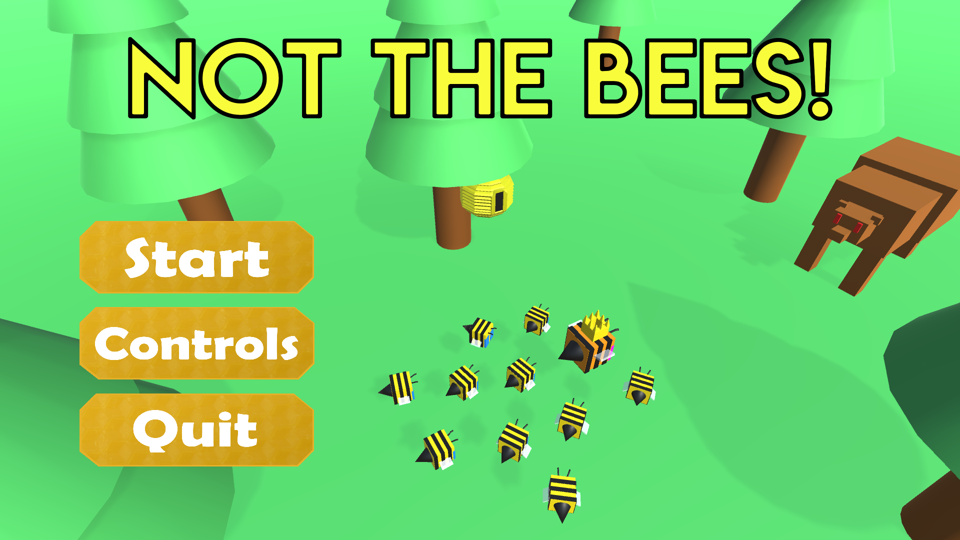 Not the Bees' was a game created for Chico State's Local Game Jam 2019